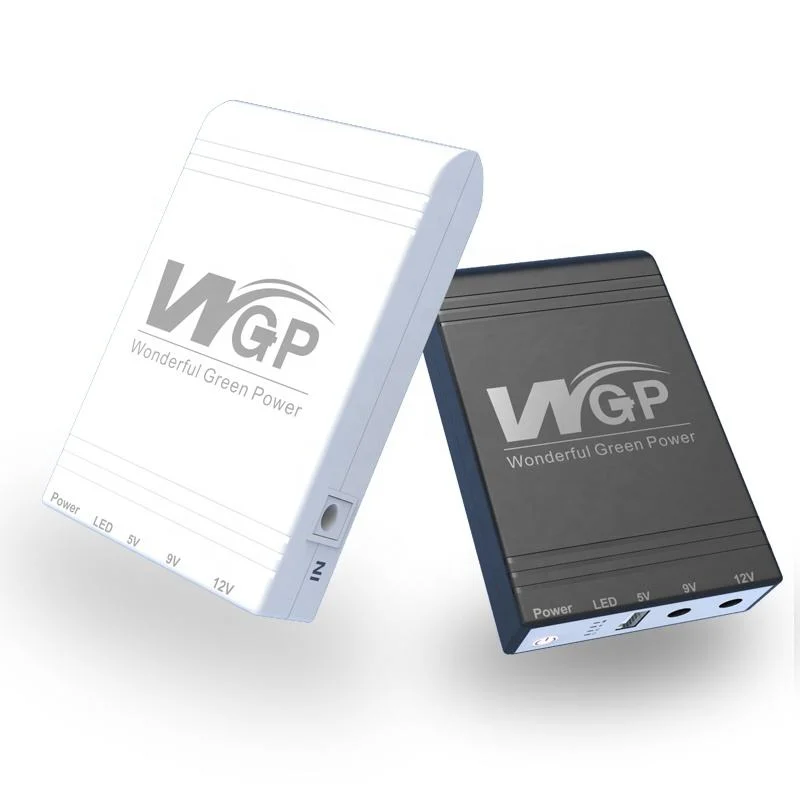 WGP mantenha a alimentação Wi-Fi ligada, 5 V, 9 V, CC, recarregável Bateria de reserva UPS de 10 000 mAh para router WiFi