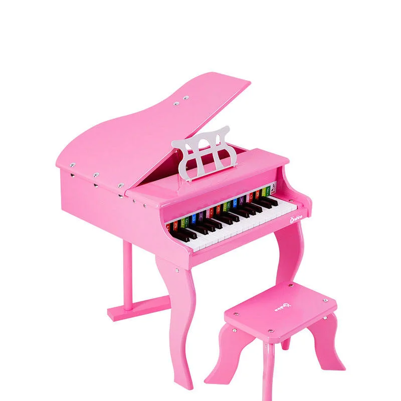 Mini percussão em Madeira Piano Music instrumento Piano Toy