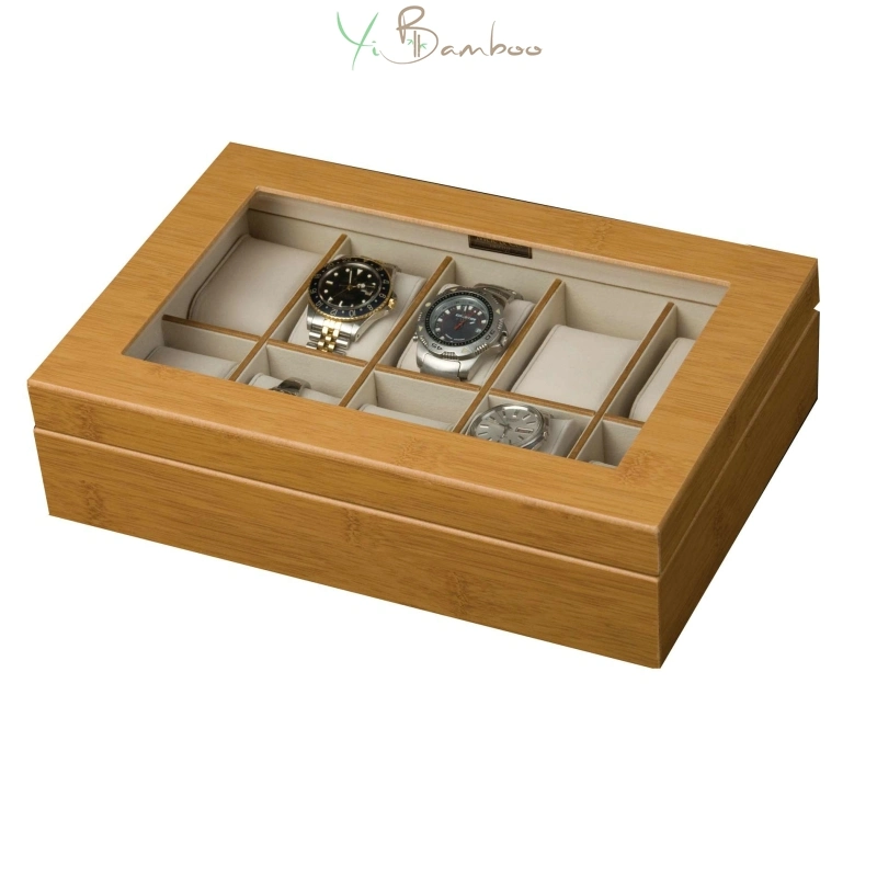 Wholesale/Supplier Reusable Eco Friendly Bamboo Watch Box Custom Logo Wooden Watch Single Packaging Box