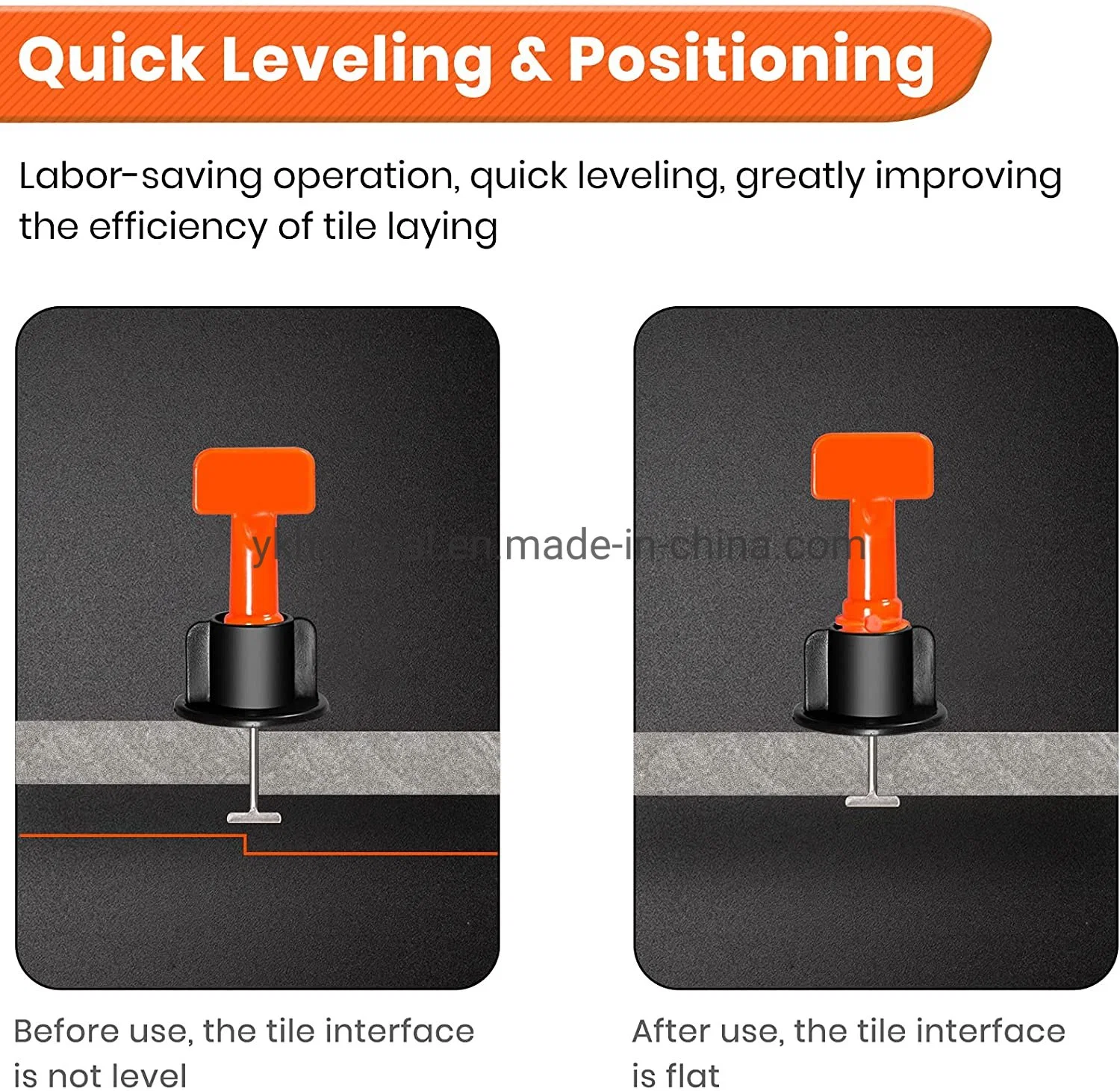 Install Tool Screw T Lock Spacer Tile Leveler Floor Reusable Tile Leveling System