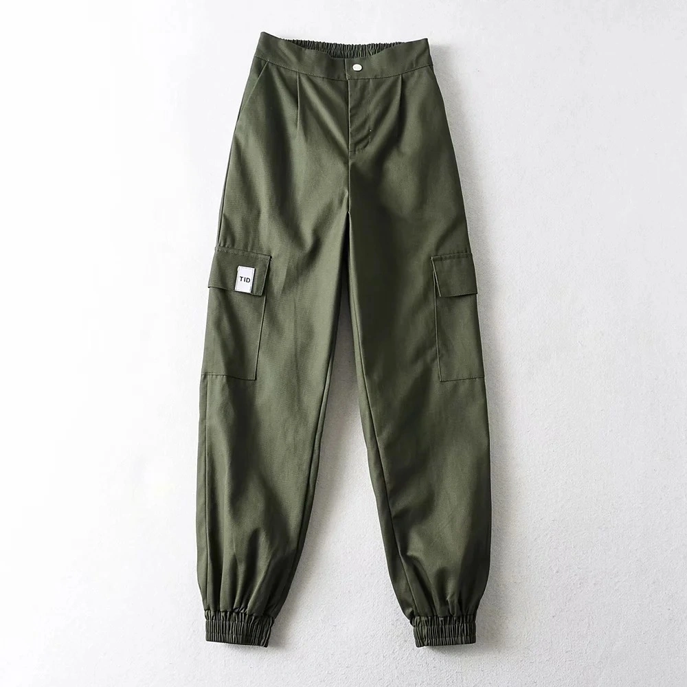 OEM Street Style Elastic Waist Trousers Women Casual Sweatpants Jogger Women's Cargo Suits