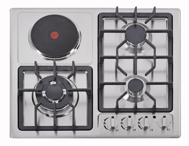 Black Enamel Panel 4 Burners Gas Hob Appliance (JZS4006CBE)