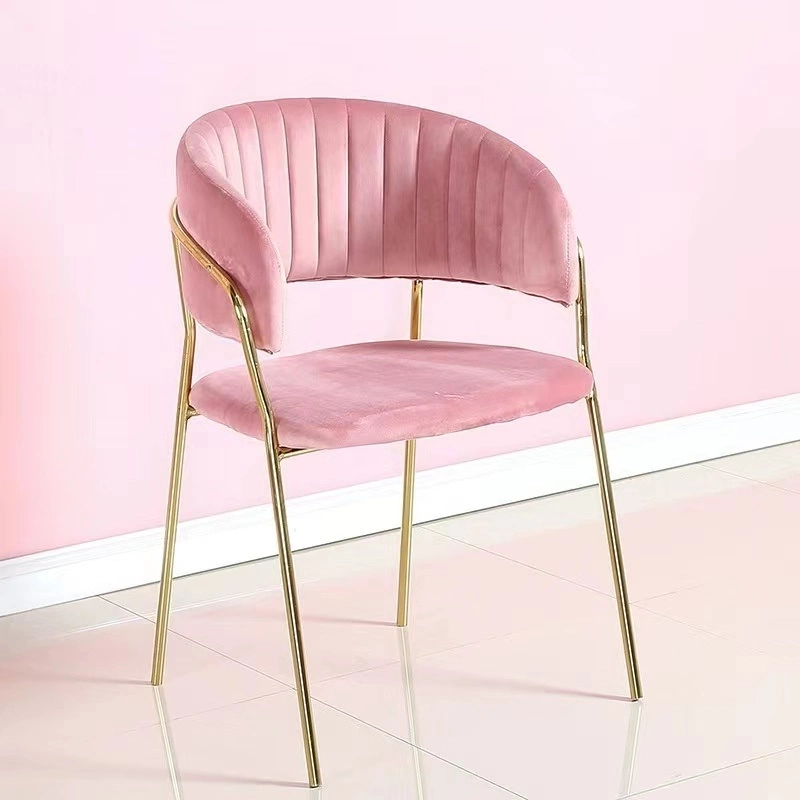 Bespoke Velvet Gold Leg Dining Room Chairs Dressing Cafe Night Club Furniture