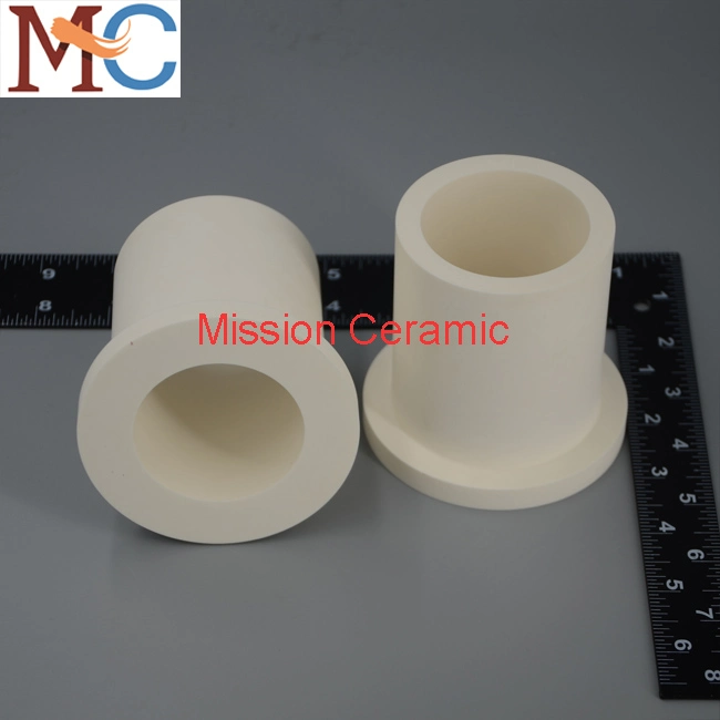 95% 99% Large Size Alumina Al2O3 Ceramic Flanged Tubes