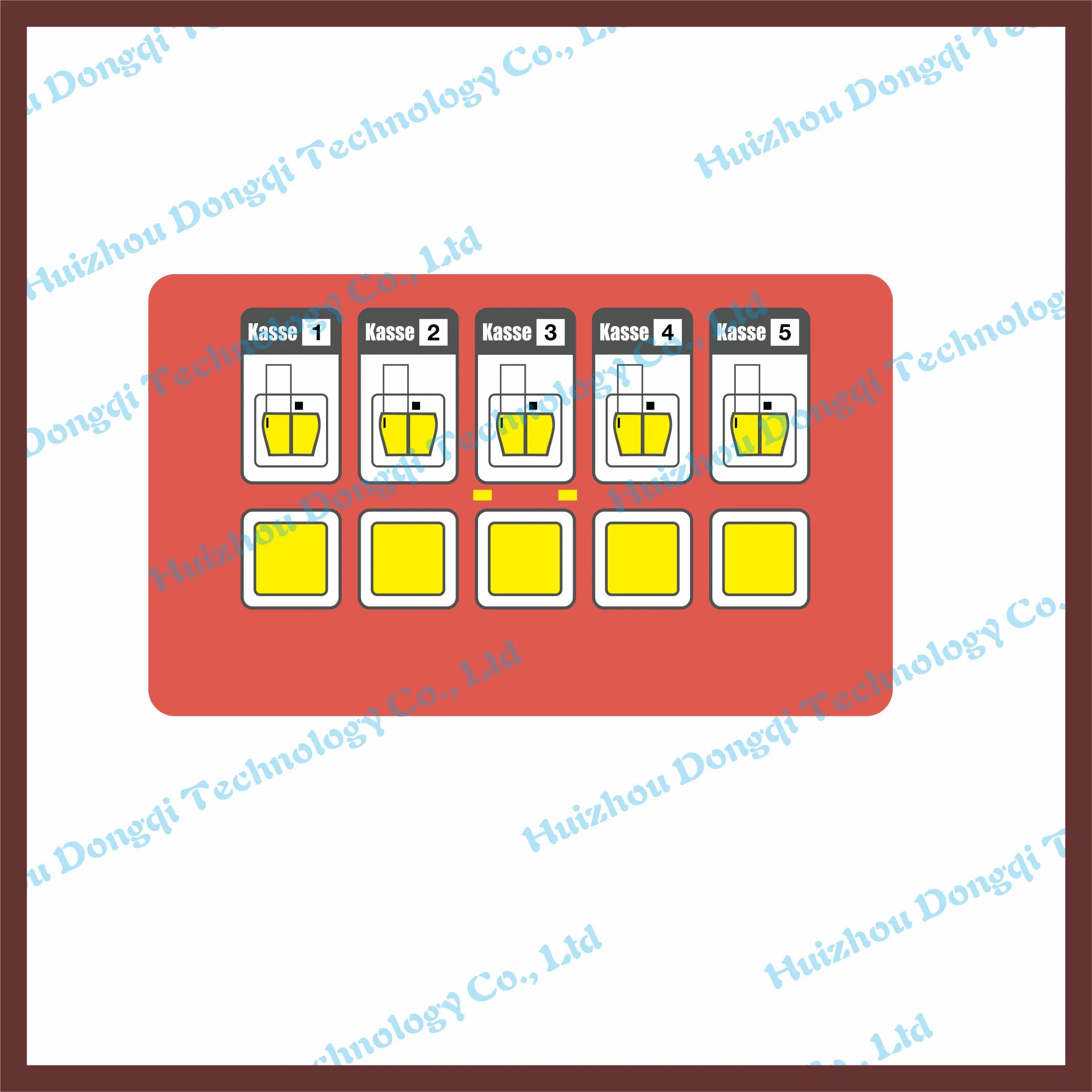 PVC panel for Water Dispenser LED Keypad Membrane Overlay Membrane Switch for Hyundai