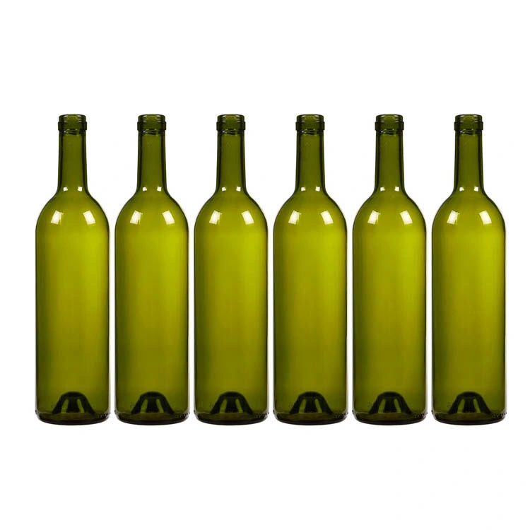 Wholesale/Supplier Blue Empty Glass Wine Bottle with Cork