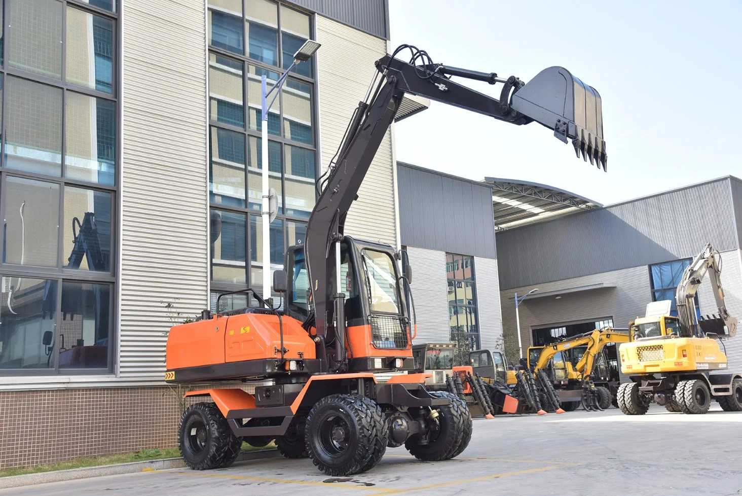 CE Approved 6ton 9ton Mini Excavators Digger Earth Moving Machine Hydraulic Wheel Excavator