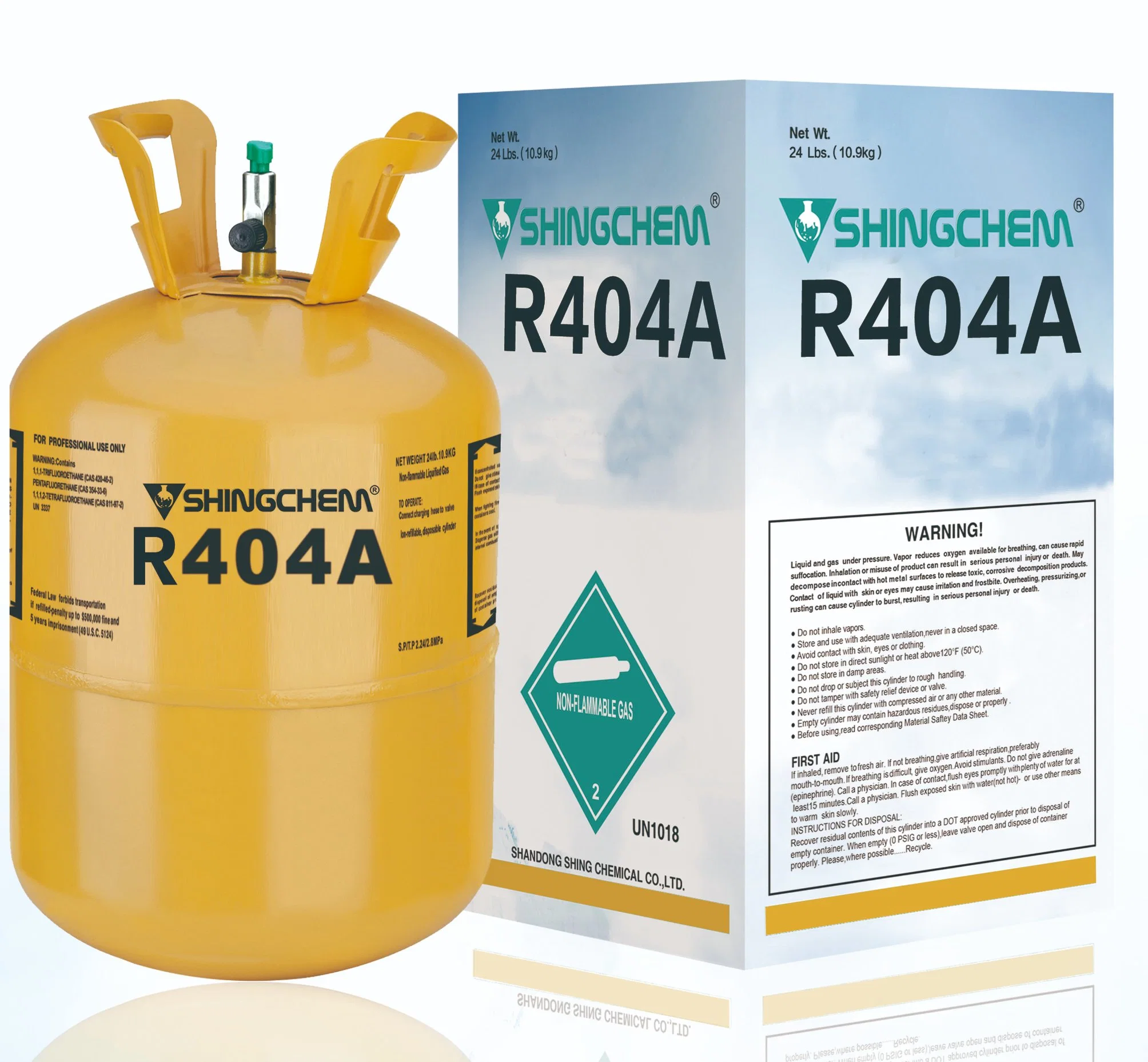 Factory Shingchem Supply Good Quality Refrigeration Cooling Gas R404A Refrigerant Gas