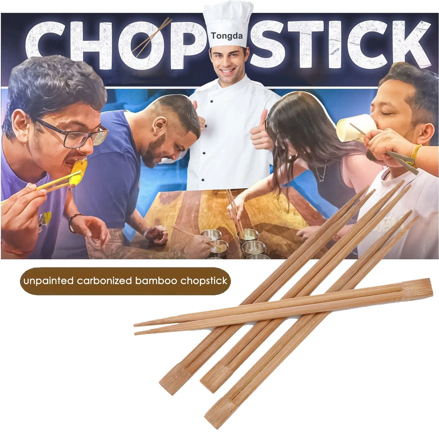 High quality/High cost performance  A Grade Biodegradable Disposable Bamboo Twin Chopsticks