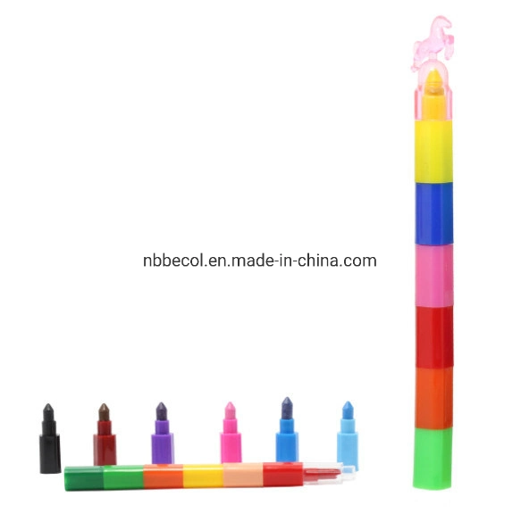 Coloridas amovíveis Crayon Brinquedo Brick lápis de cera Caneta para crianças