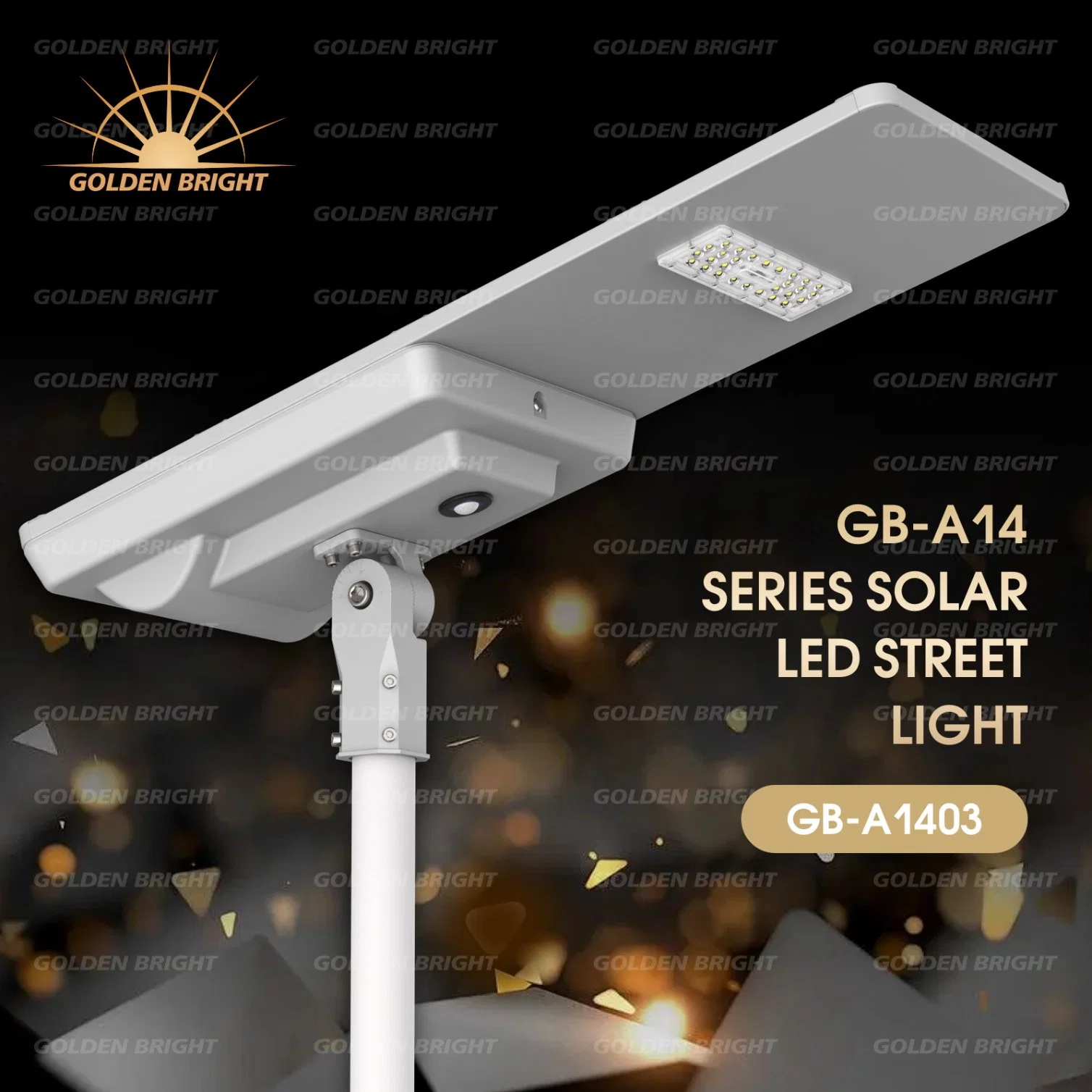 Lampe Streetlight étanche extérieure 50 W IP66 intégrée tout-en-un LUMIÈRE solaire de rue À LED