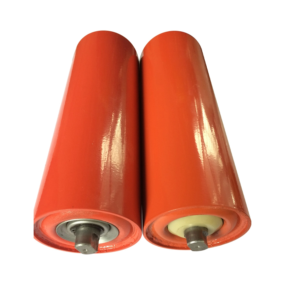 DIN Q235 Carbon Steel Belt Conveyor Carrier Rollers for Civil Engineering