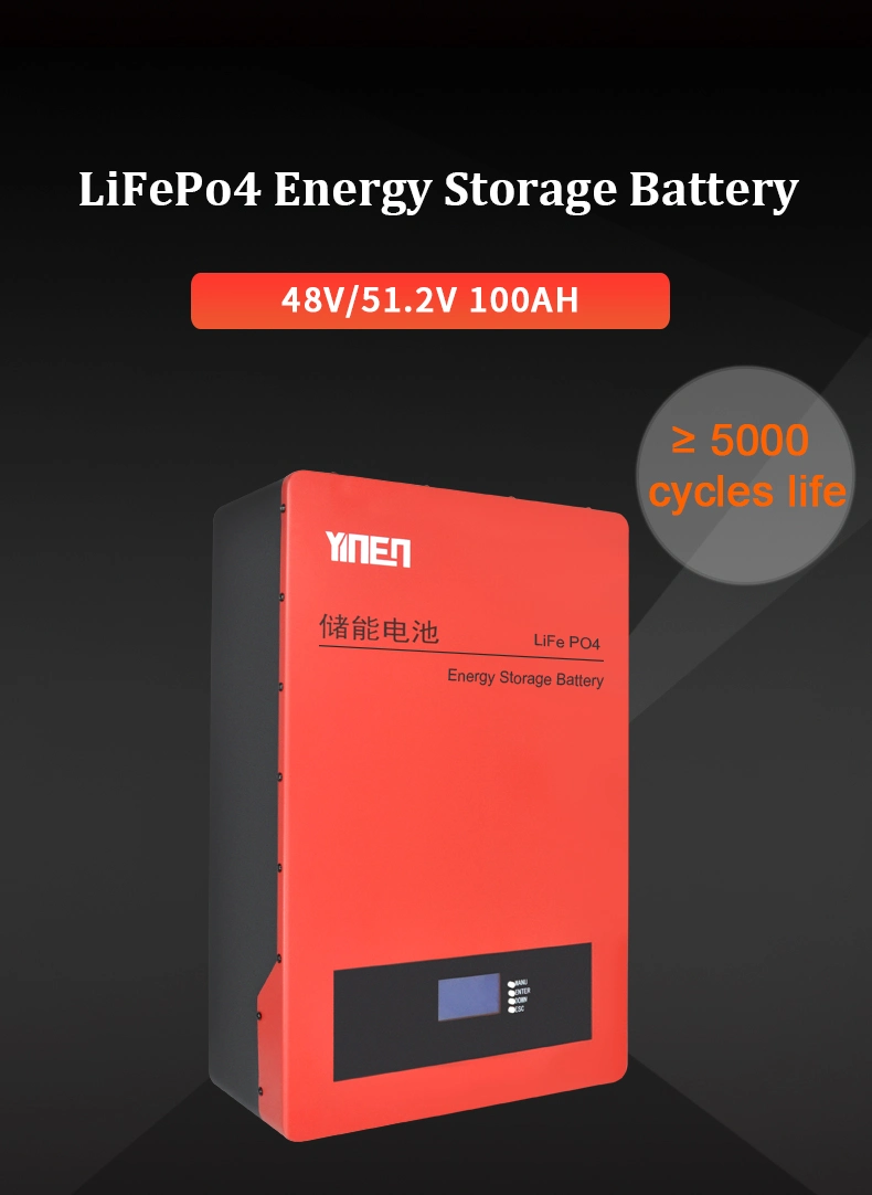 Hochwertige Zellen WiFi Power Wall 48V 100Ah 200Ah LiFePO4 Batterie