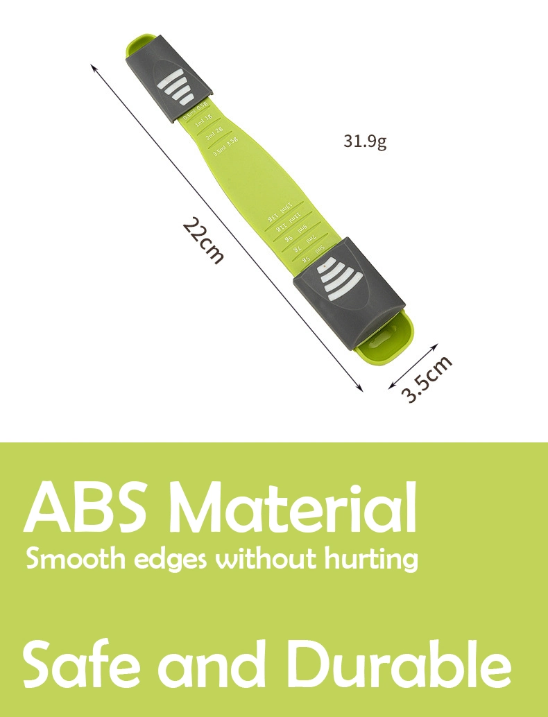 Doppelseitiger multifunktionaler Kunststoff-Messlöffel für Küche Kochen Backen