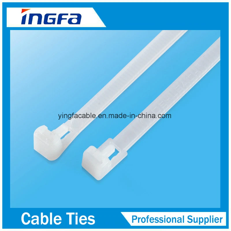 Plastic Material Nylon 66 Zip Ties Mountable Head Ties