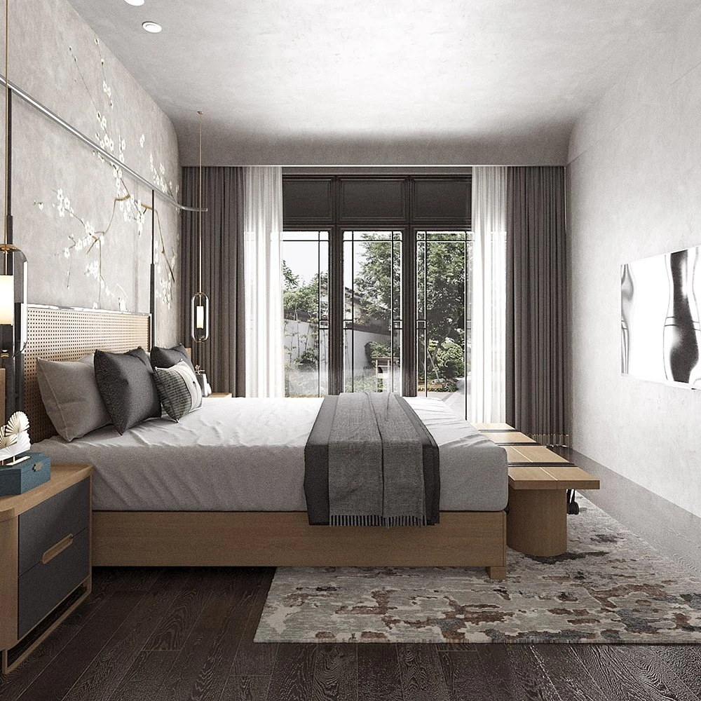Современный дизайн комфортабельный отель красивый мебельный комплекс для спальни