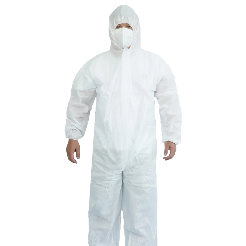 Disposable 45GSM Microporous Coverall Protective Waterproof Breathable Work Clothes