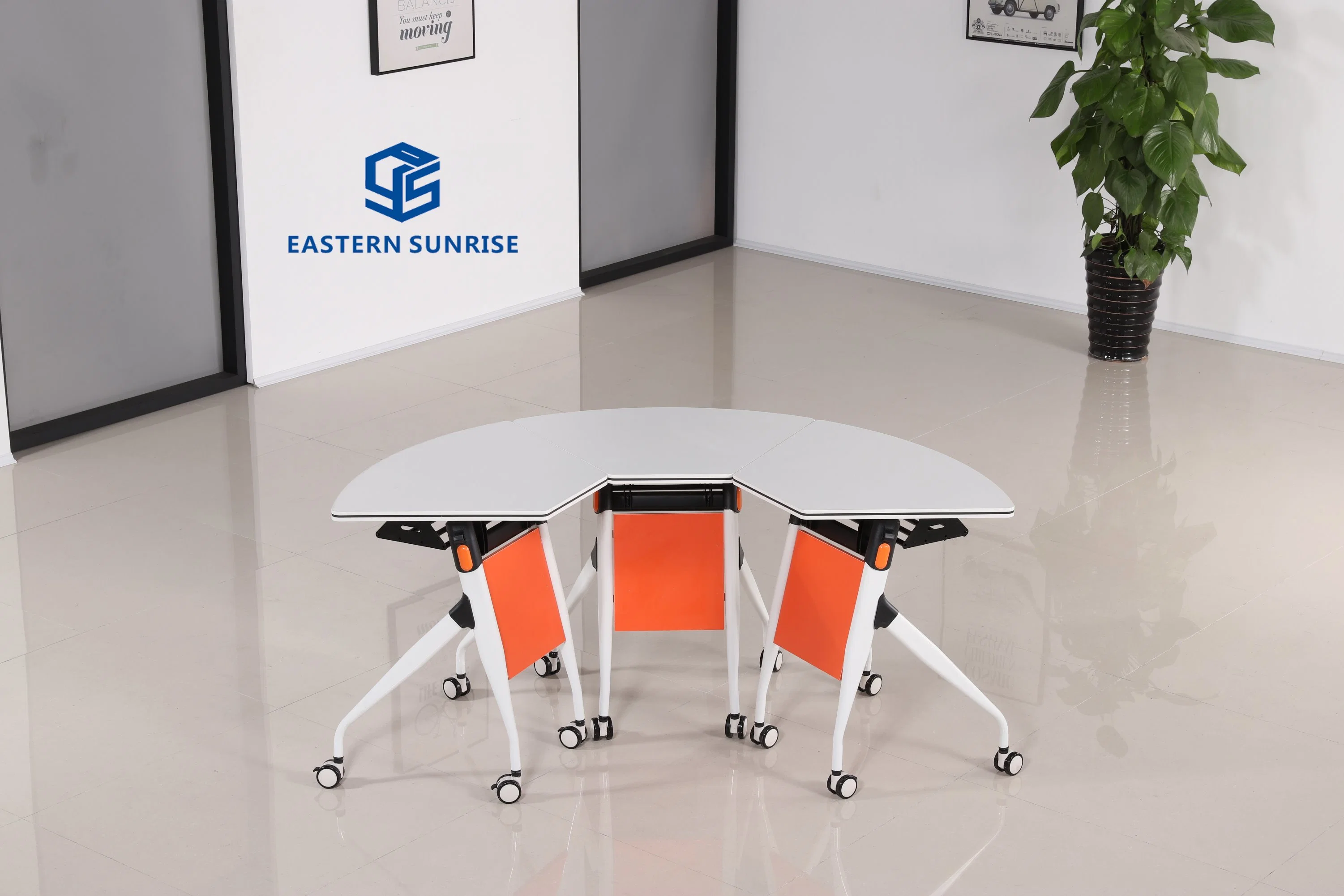 Factory Price Good Quality Modern Office Furniture Stackable Training Desk and Chair