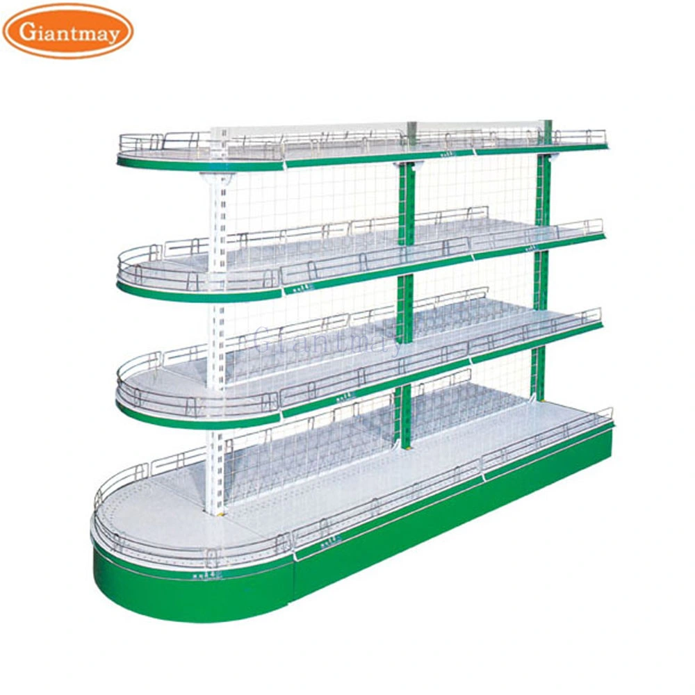 Giantmay Double Sides Gondola Display Rack for Store Steel Supermarket Shelves