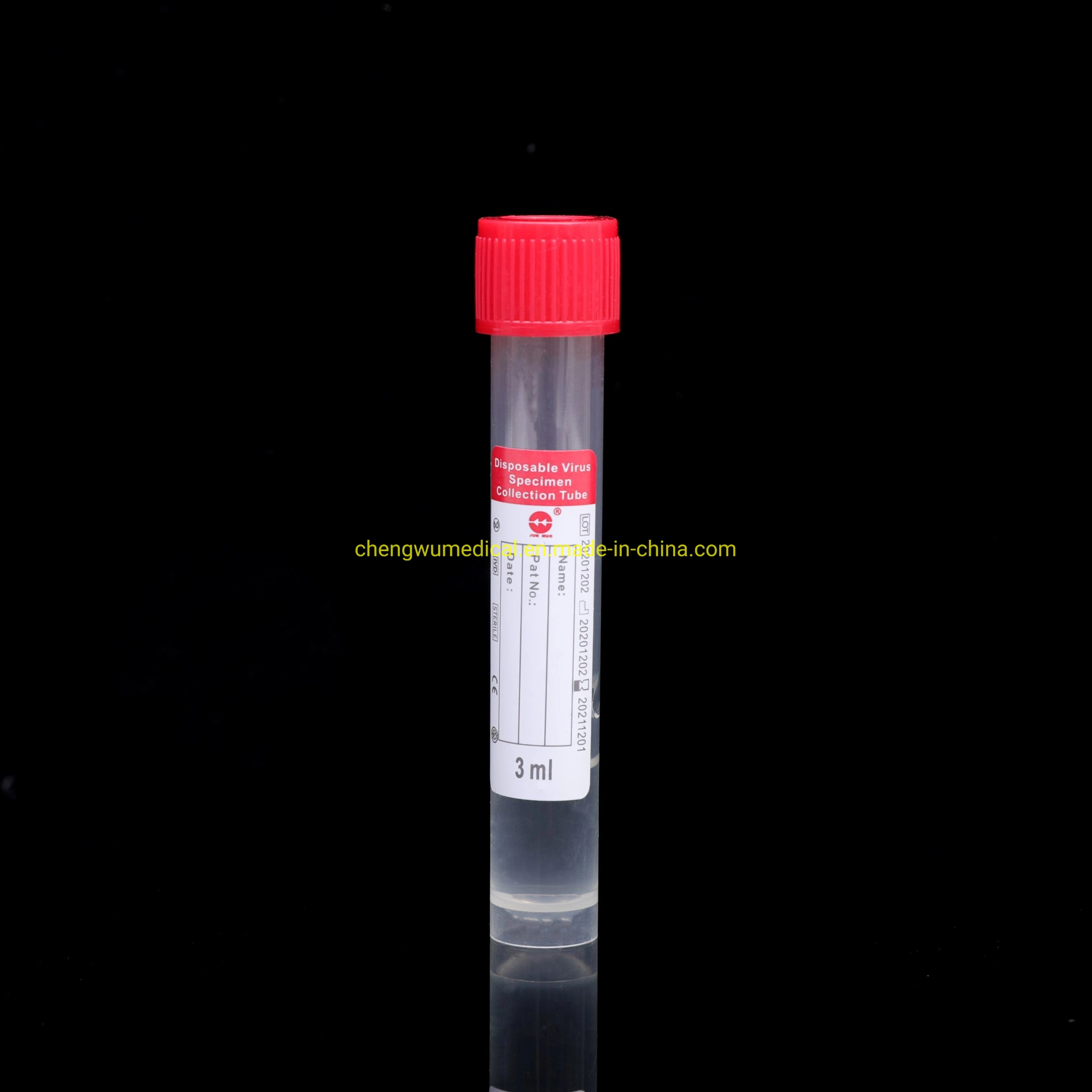 DNA Rna Test Kit Transport Medium Vtm Disposable Specimen Collection Virus Sampling Tube