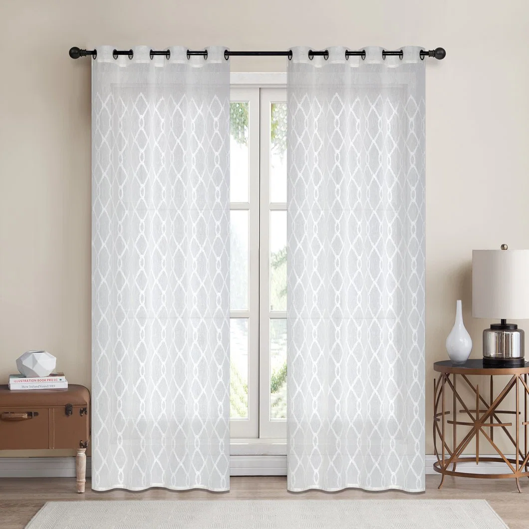 Custom Made Luxury Fashion Designs Windows Blinds Drapes Embroidered Curtain for Home Bedroom Living Room