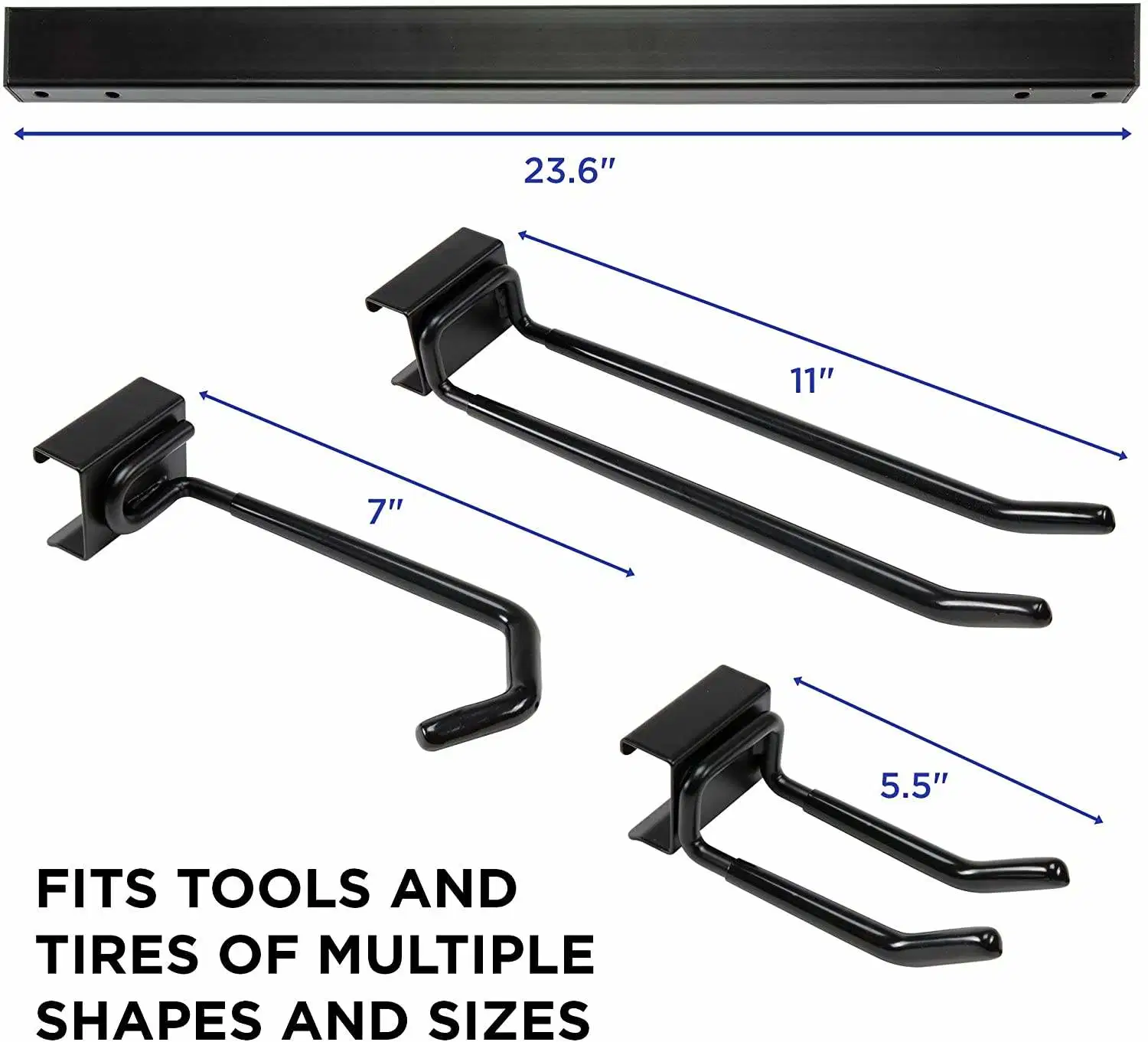 Jh-Mech Wall Mount Bike Garage Hanger for 6 Bicycles and Helmets Fits All Bikes