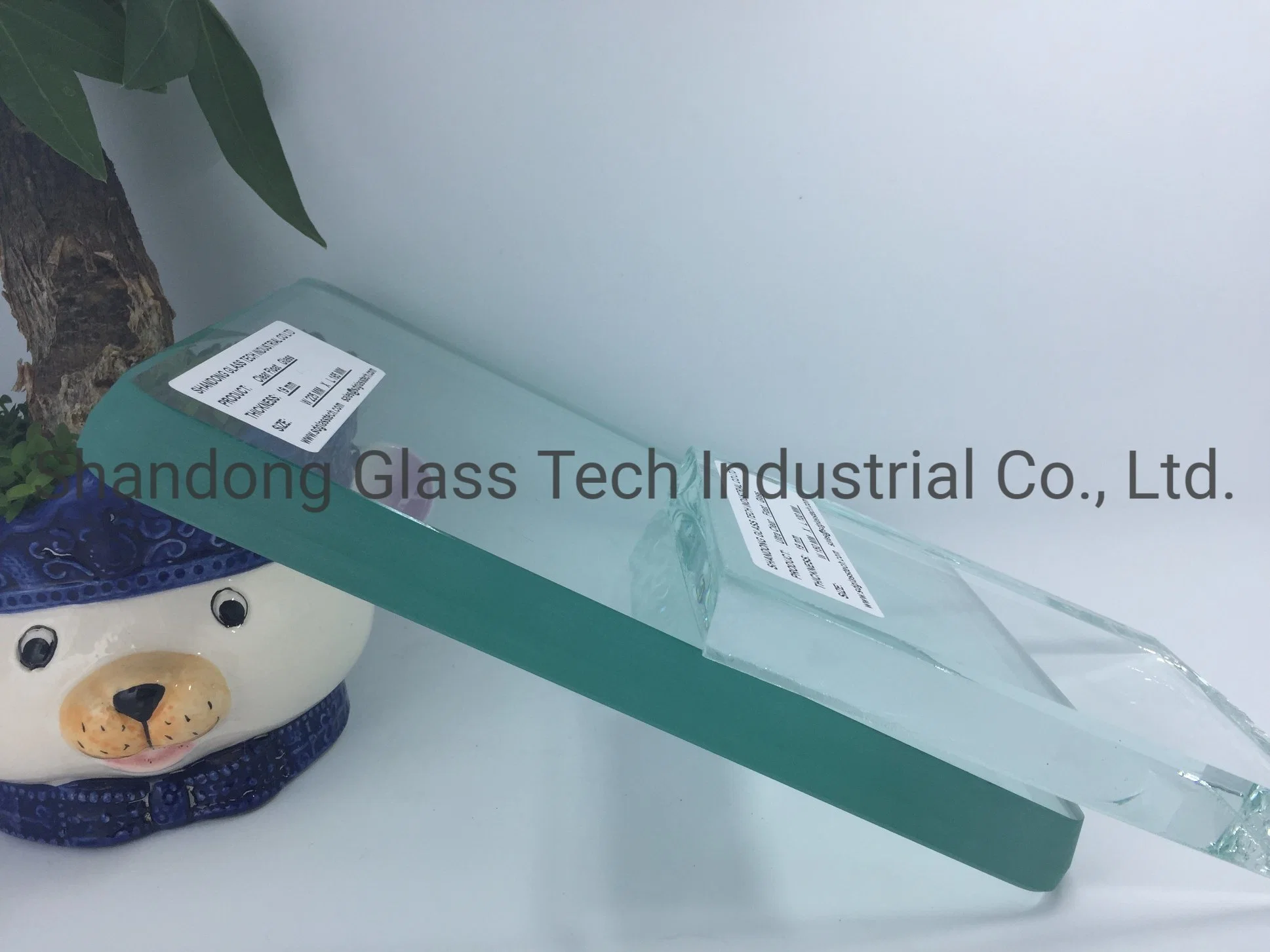 Clear Float Glass Blue Edge Ultra Clear Glass