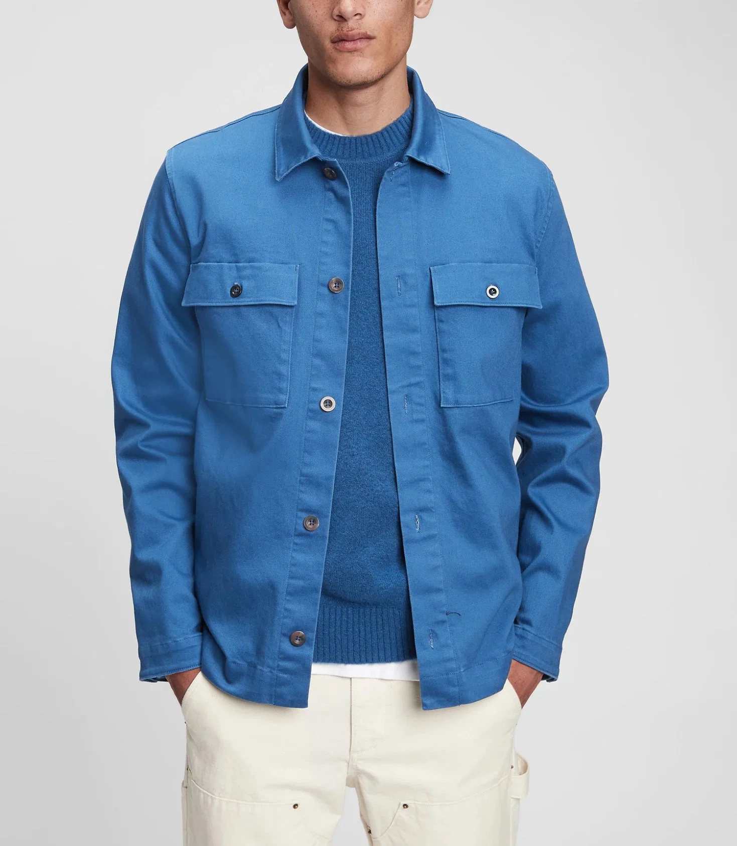 Custom Workwear China Wholesale Jacket Shirts for Men Factory Matching Cotton Twill Woven Shirt