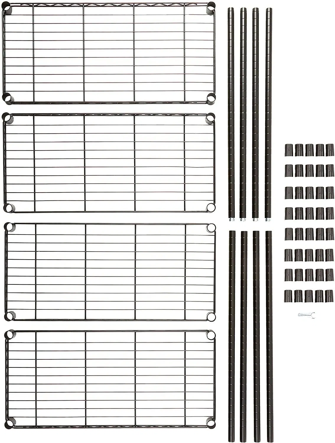 Durable Popular Customized 4-Layers Wire Shelving Storage Racks