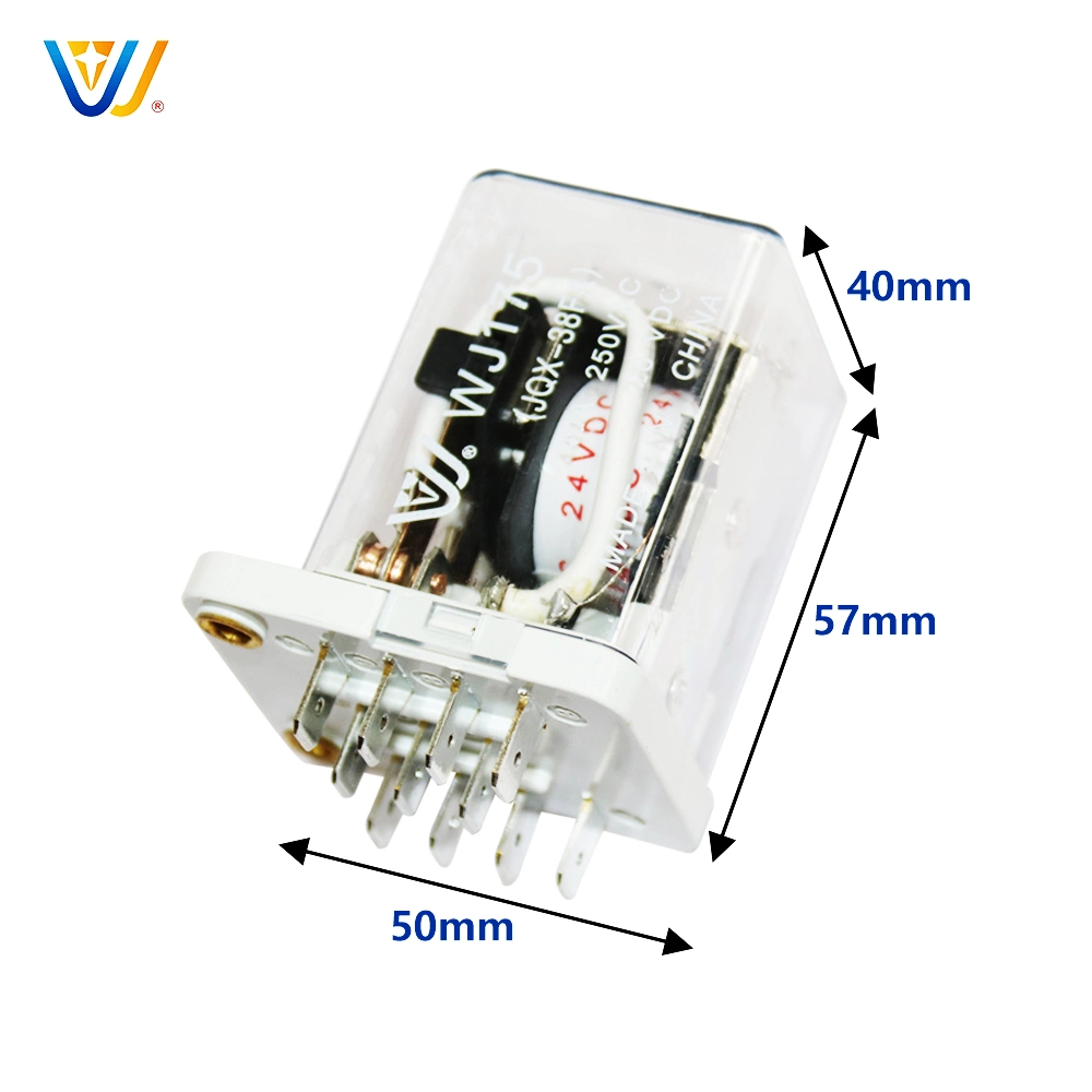 Magnetic Relay 40A Jqx 38fa 3poles 11 Pins 12V Relays 24VDC Lower Power Relay 3 Phase Control Relay for UPS Stabilizer Rolling Door Dynamo