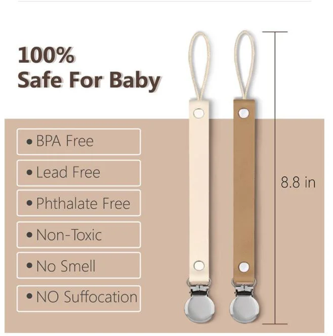 Großhandel Sicherheit Baby Vegan Leder Schnuller Silikon Baby Schnuller Neu Style Baby Produkte