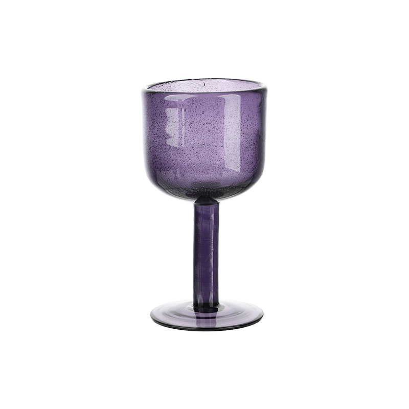 Garbo New Arrival Solid Color Glass Cup Goblet Glassware Inner with Bubble