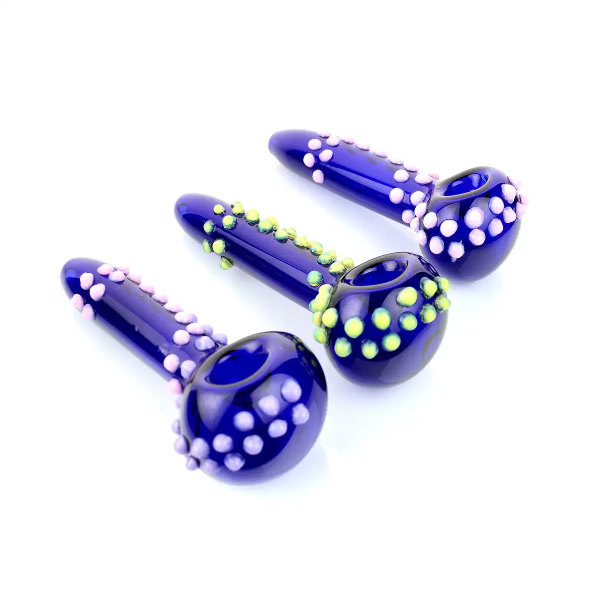 6" American Made Blue Glass Spoon Hand Pipe Slime Marbles Glass Pipe Smoking Rolling Paper Shisha Hookah Smoking Accessories