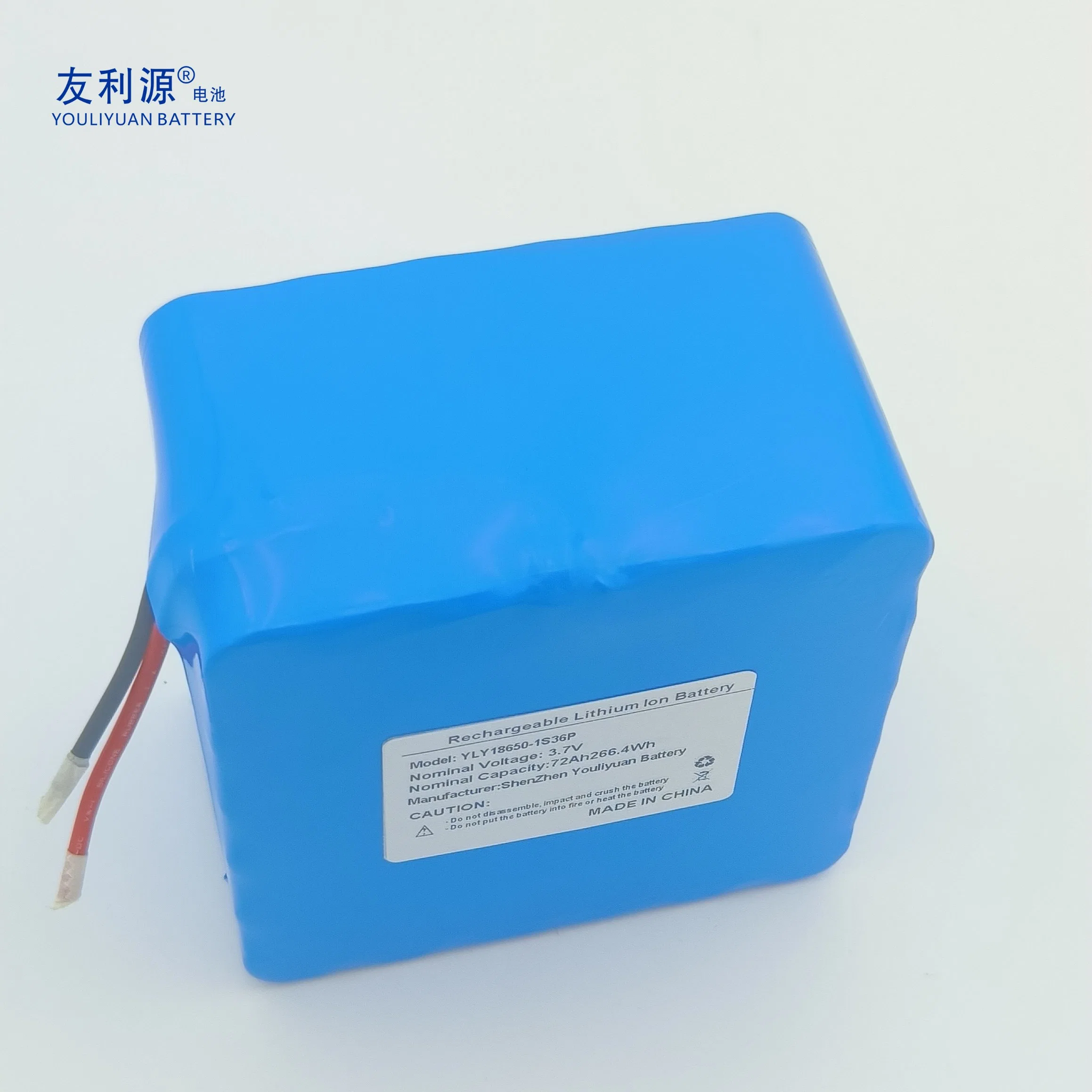 OEM/ODM Rechargeable 18650 Battery 1s36p 3.7V 72ah Lithium Ion Battery Pack Emergency Battery UPS Battery Power Tool Battery Energy Storage Battery