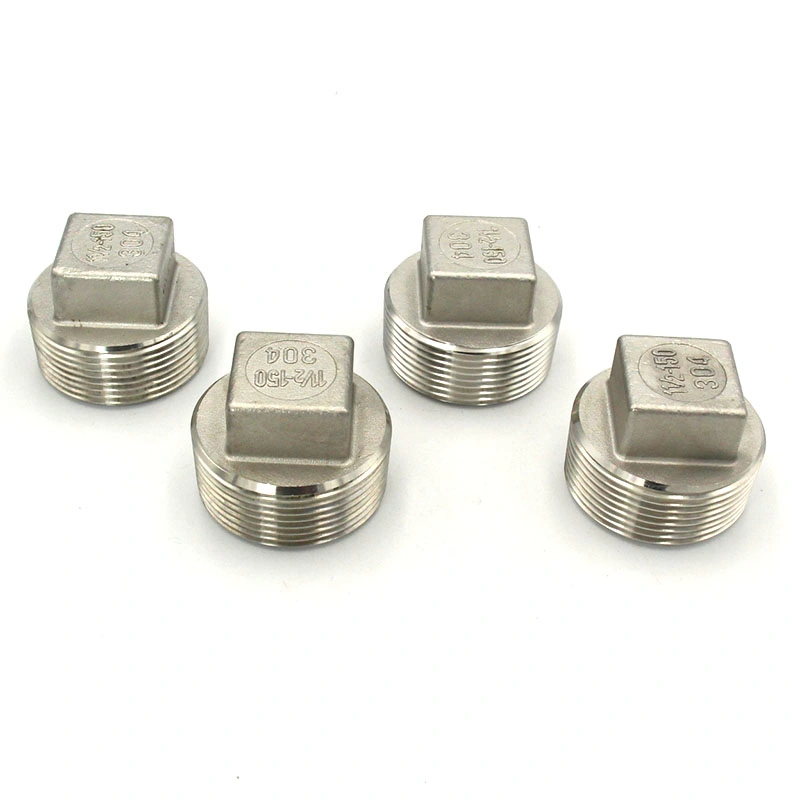 Manufacturer Stainless Steel 304 316 Pipe Fitting Casting Square Plug