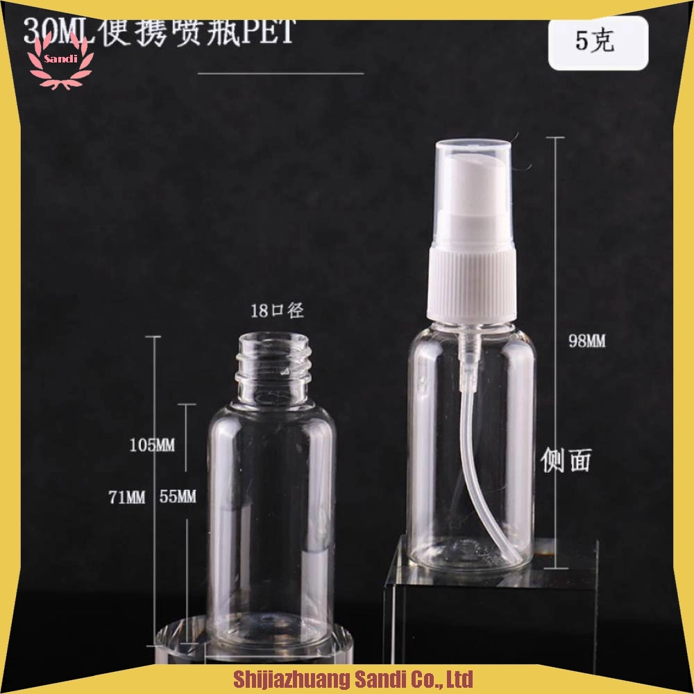 100ml Clear Pet Plastic Spray Bottle for Household Cleaning