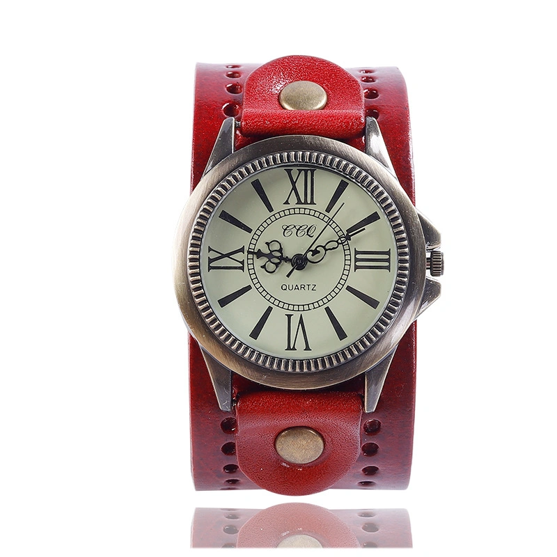 Genuine Adjustable Leather Bracelet Watches Women Personalized Leather Bracelet Watch