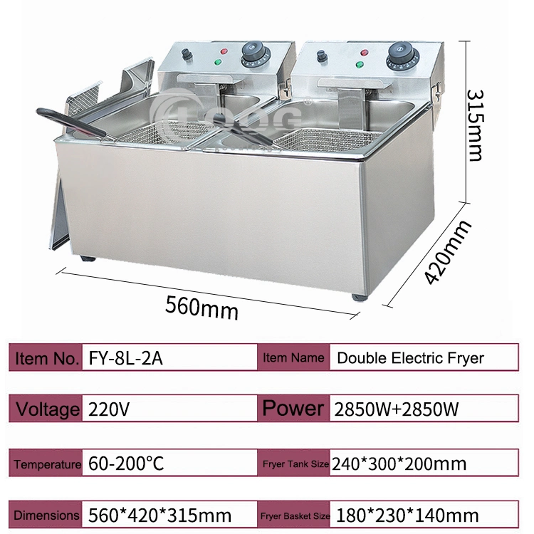 Commercial Snack Machine Electric Chips Fryer Wholesale/Supplier Factory Price Restaurant Fryers for Sale