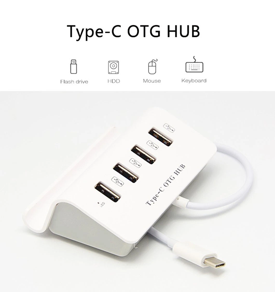 4 USB OTG Hub+Dock for Smartphone and Computer