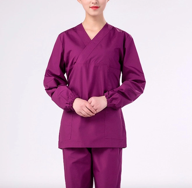 Factory Customize Product V Neck Open Fronted Nurse Uniforms Colorful Work Suit Hospital Uniform/ Hospital Wear/ Nurse Wear/ Nurse Suit