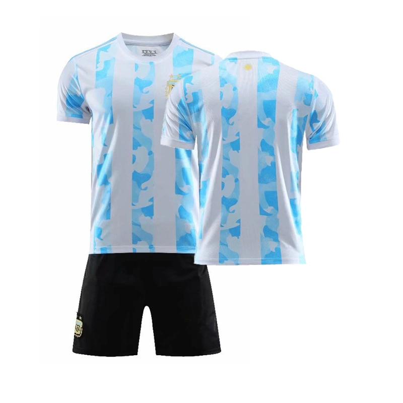 Personaliza la camiseta Nueva Ropa 2020-2021 Ropa Camiseta del equipo de Argentina No. 10 Messi Jersey de fútbol Camiseta de fútbol de local para adultos y niños.