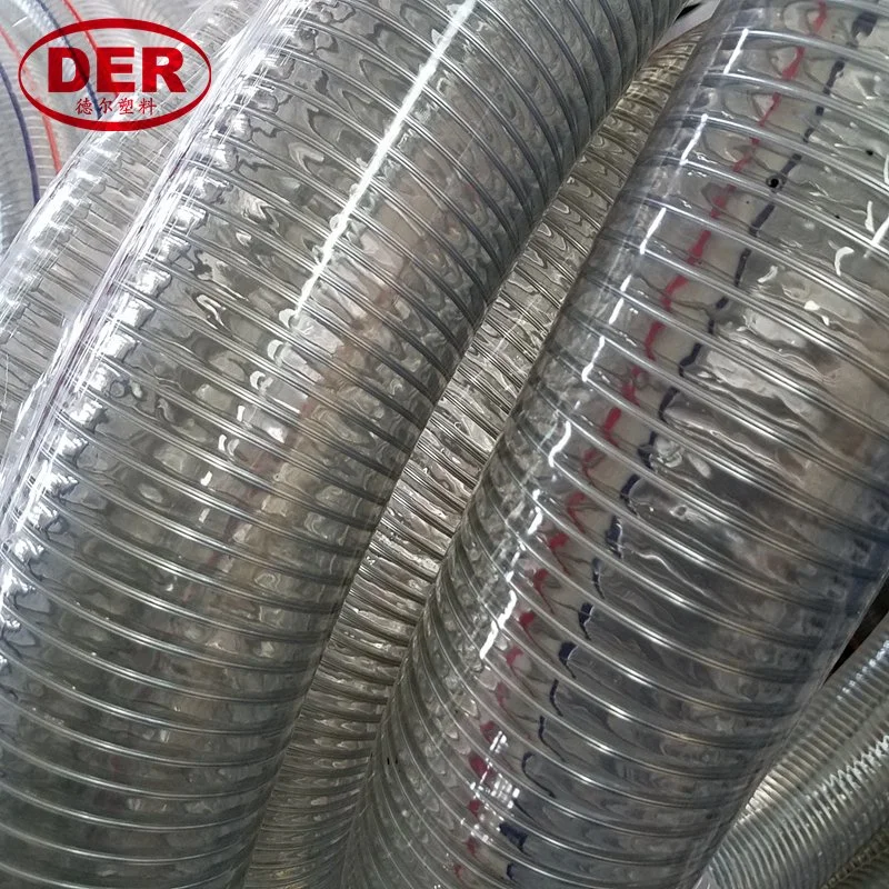 PVC Spring Spiral Steel Wire Reinforced Hose for Agriculture Pump