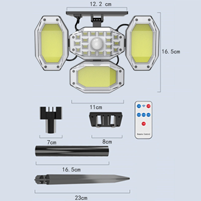 Nouvelle lumière de jardin pliante solaire étanche de type séparé.