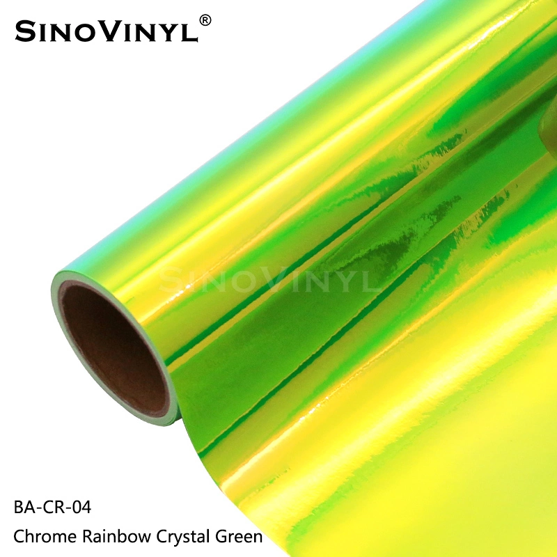 SINOVINYL إعلان ملصق المواد الشعار رسائل لون قوس قزح فيلم كروم لفائف فينيل ذاتية اللصق لرسومات مركبة ذاتية التصميم