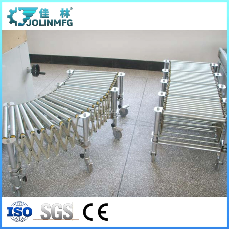 Non Powered Truck Loading and Unloading Telescopic Roller Conveyor