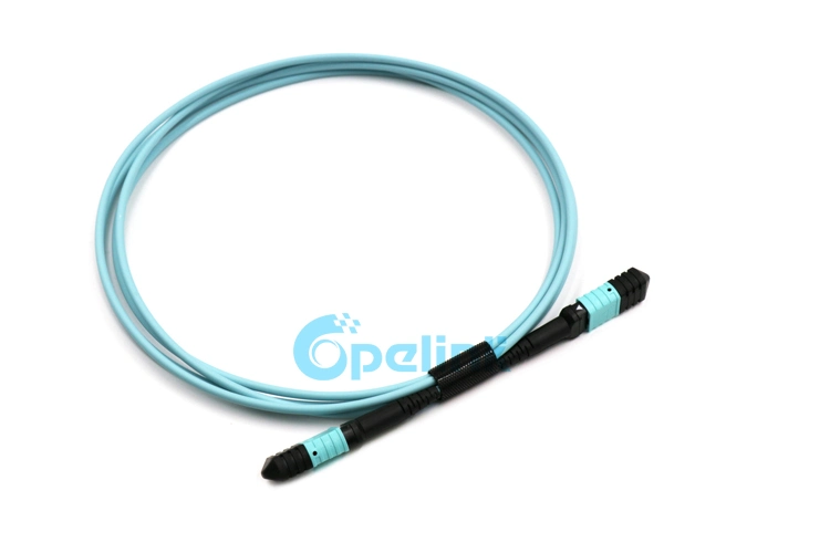 Parche de fibra óptica de tronco MPO-MPO de alta densidad OEM de alta calidad OM3 Cable con fábrica