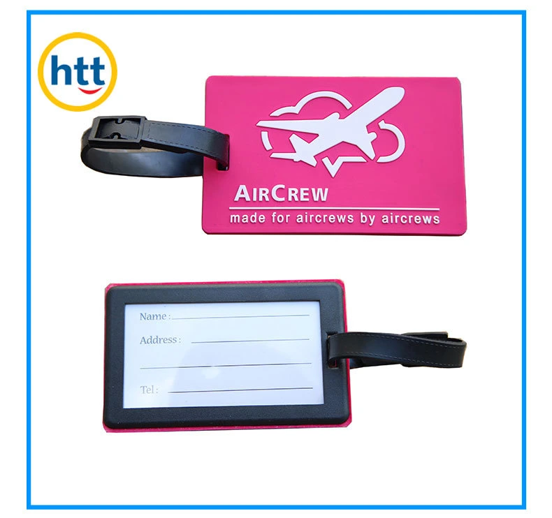 Silicone Luggage Tag Customized Hangtag Card Promotional Gift Toys China Factory