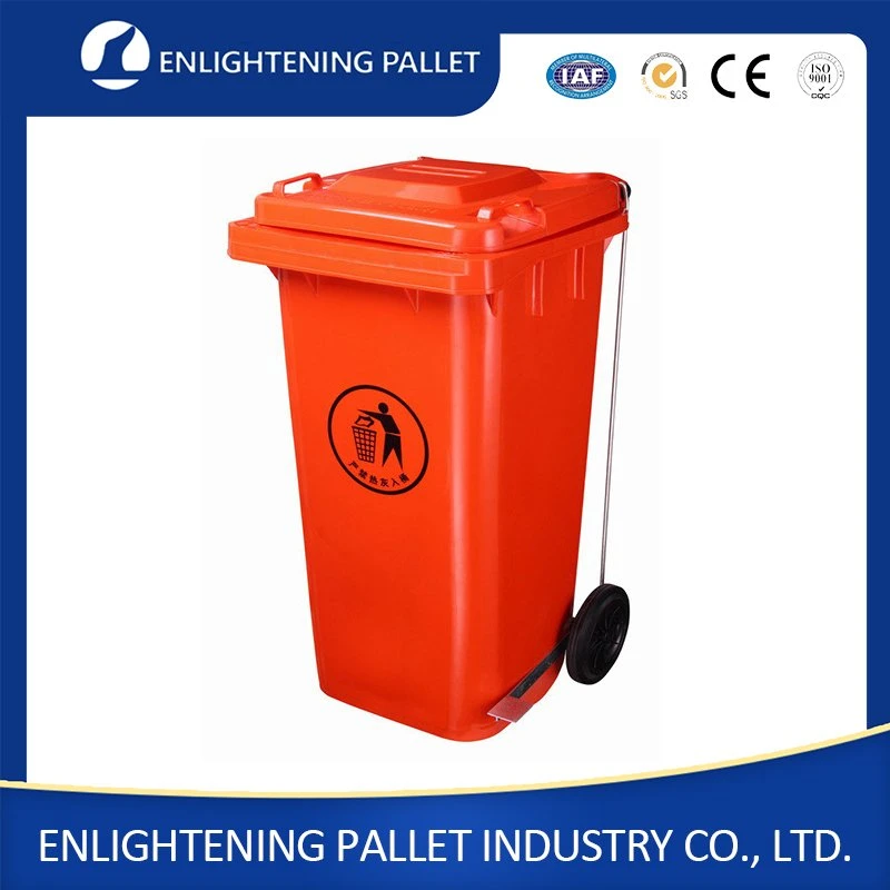 100L/120L/240L/360L/1000L/1200L/2400L Recycled Plastic Dustbin/Waste Container/Garbage Can/Trash Bin with Foot Pedal Lifting Arm and Stiffener