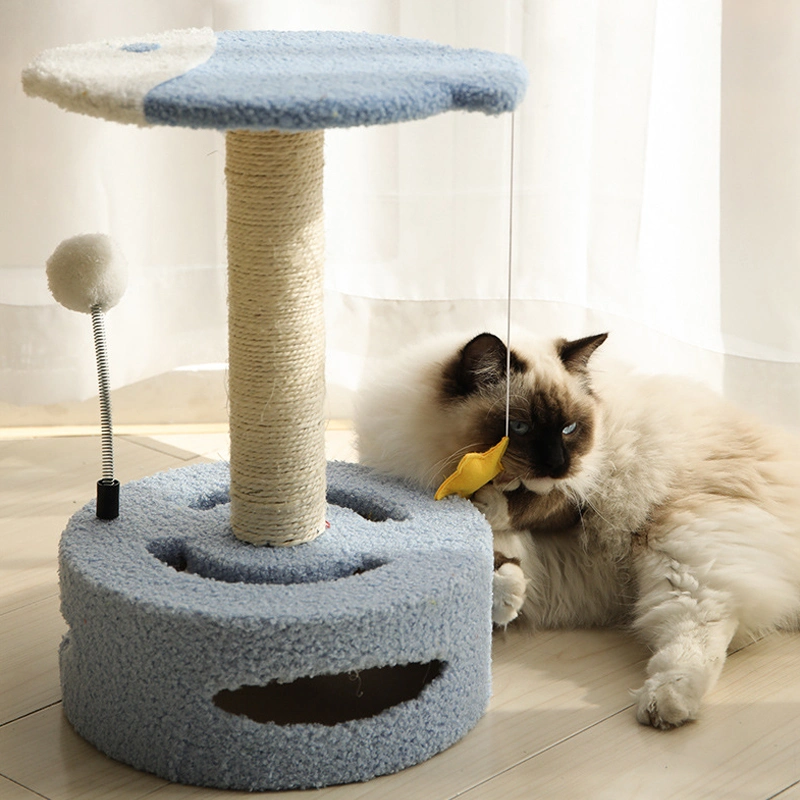 Good Feedback Wooden Sisal Cat Toy Playing Pet-Friendly Cat Scratching Board
