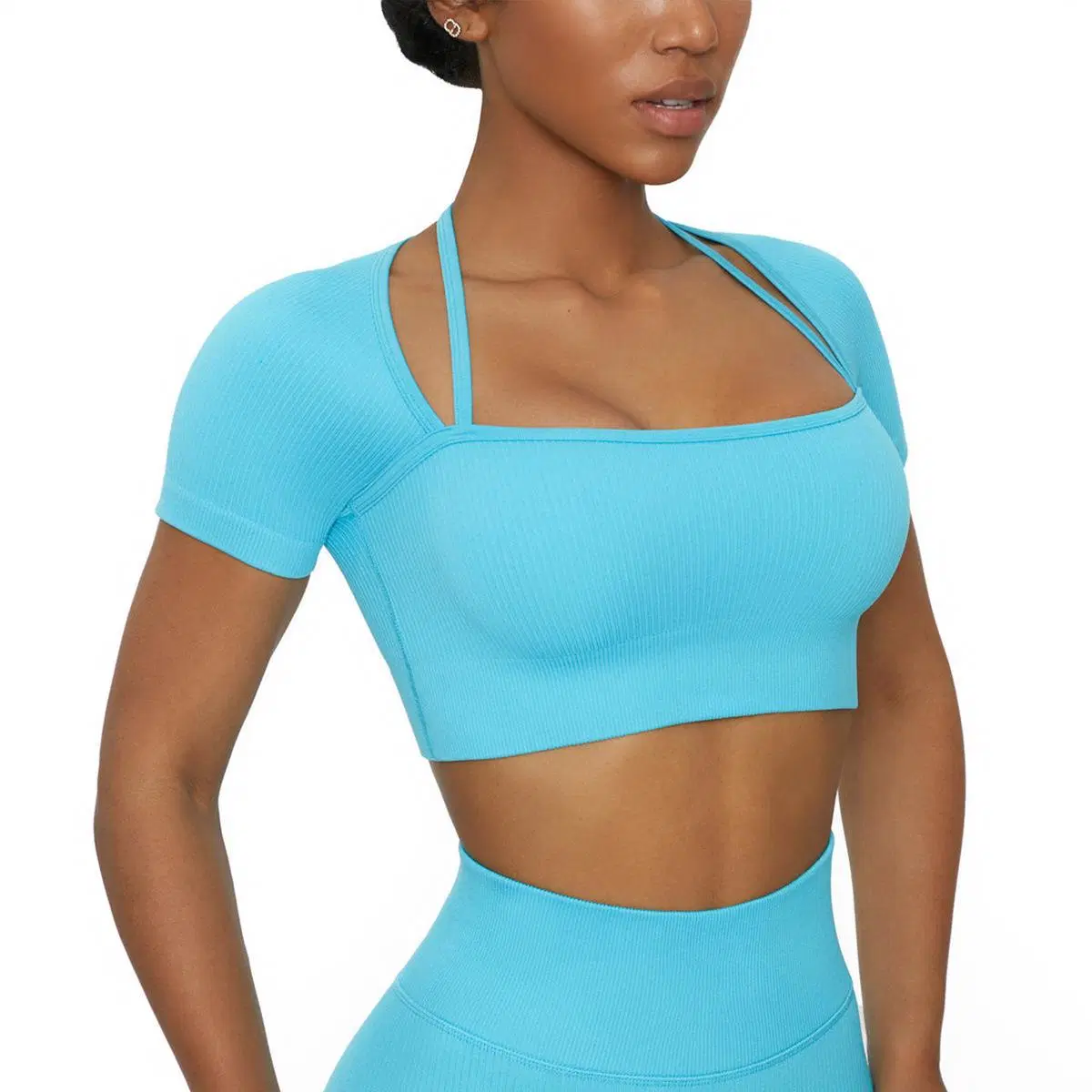 Gymwear 2023 Yoga Athletic Wear Seamless Lace-up Breathable Yoga Clothes